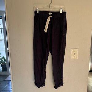 Roxy Black Joggers with White Drawstring